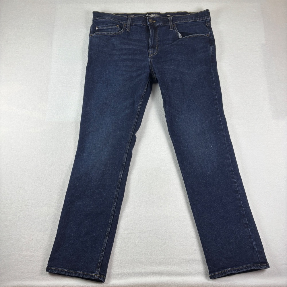 Goodfellow & Co Mens Total Flex Slim Fit Jeans Dark Wash 40x32 Indigo Stretch